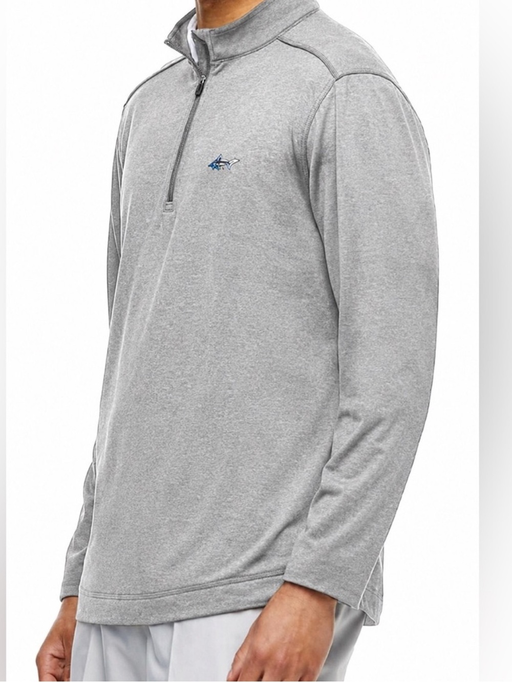 Greg Norman Collection Heather Gray Quarter-Zip Golf Pullover